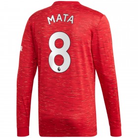 Divisa di Calcio Manchester United Juan Mata 8 Prima 2020-2021 Manica Lunga